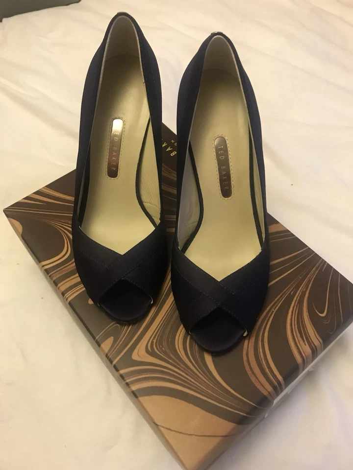 Ted Baker high Heeled Dark Purple Stiletto Shoes - Image 1 of 4