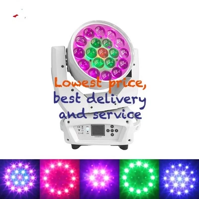 2pcs White 19x15w 4in1 RGBW Wash Led Moving Head Light Wedding Stage Lights - Image 1 of 4