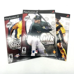 PlayStation 2 Lot Of 3 SEALED Demo Discs PS2 MLB 2005 & World Tour Soccer 2005 - Picture 1 of 2