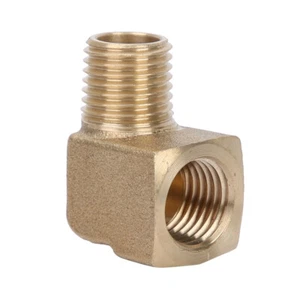 Professional Brass 1/4" Male Female NPT 90 Degree Elbow Pipe Fittings - Picture 1 of 7
