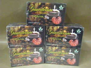 Ganoderma Coffee 2-1 Classic Black Healthy Coffee - 5 Boxes (100 pks) - Picture 1 of 1