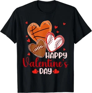 Maglietta Happy San Valentino Basket Baseball Calcio Vintage Uomo Donna Bambino - Foto 1 di 5
