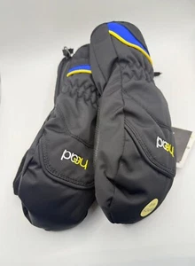 Head Dupont Sorona Winter Mittens Kids Size Small 4-6 Black with Side Zipper - Picture 1 of 2