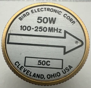 Bird 43 Thruline WattMeter Element 50W 50C 100-250MHz - Zdjęcie 1 z 3