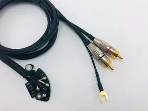 Cable Rca for Record Player Technics Sl 1800 MK2 Soldered On PCB Black 51 In 2N - Picture 1 of 9