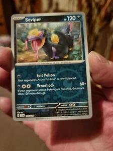 Scarlet And Violet Pokémon Seviper reverse holo Common128 /198 pack fresh  - Picture 1 of 1