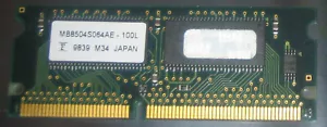 32MB IBM SDRAM 66MHz PC-66 SO-DIMM 144-pol. CL3 3,3V MB8504S064AE-100L 42H2819 - Picture 1 of 3