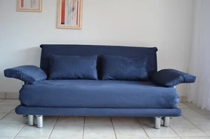 Ligne Roset Multy 3 Schlafsofa in Microfaser Blau - TOP ! - Bild 1 von 12