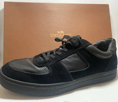 Coach Duke Men's Black/Black Leather Suede/Chrome Calf Shoes size 11 M - Low Top - Image 1 of 4