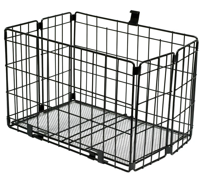 2 Sunlite Mesh Bottom Rear Folding Bicycle Basket Black