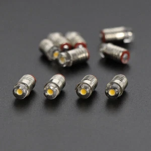 10pcs Warm White LED 5mm Screw Bulb E5 E5.5 12V HO TT N Scale E501 - Picture 1 of 6