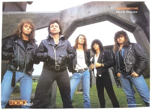 QUEENSRYCHE GEOFF TATE / JOHN NORUM EUROPE 1980'S MAGAZINE PINUP POSTER CLIPPING - Picture 1 of 4