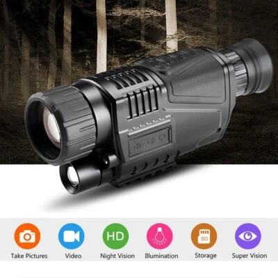 HD Infrared Digital Video Night Vision Zoom Monocular Telescope Outdoor Hunting - Image 1 of 4