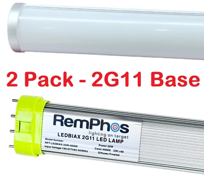 2 Pack, RPT LEDBIAX 20W 22" LED Lamp Tube, 2G11 Base, 4000K, Fluorescent Upgrade - Image 1 of 4