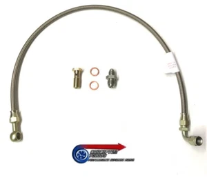 Línea de alimentación de aceite turbo trenzada y adaptador para turbos Borg Warner - se adapta a R32 RB20DET - Imagen 1 de 1