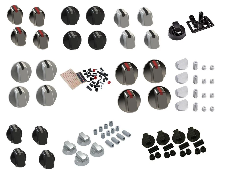 KGA-SUPPLIES Universal Backofen Herd Kochfeld Steuerknöpfe 35 mm 40 mm 45 mm Stück 4 oder 8