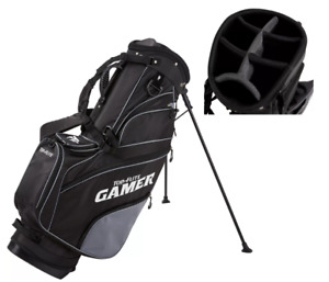 New Top Flite Gamer Golf Stand Bag Black 7 Way Divider Carry Bag Double Strap