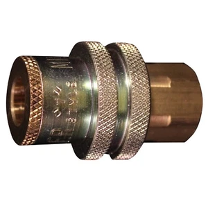 (1 / 5) Milton 787 Sleeve Ring Coupler, 1/4" Female NPT, T-Style,1/4" Basic Flow - Picture 1 of 1