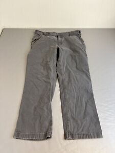 Carhartt Pants Mens 38x30 Gray Relaxed Fit Flex Utility Chino Workwear 102291