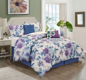 Grand Avenue 6-Piece Purple California King Comforter Set