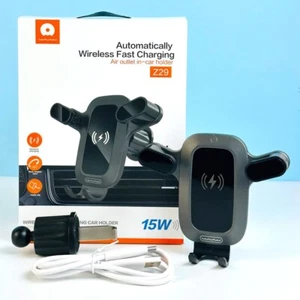 Support Voiture Charge Sans Fil Z29 - Chargeur Qi Rapide 15W avec Auto-Détection - Photo 1 sur 6