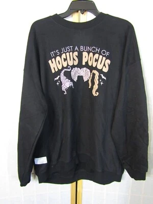 NIB Pink Lily Hocus Pocus Halloween Soft Poly/Cotton Women's Fleece Sweatshirt L - Image 1 of 4
