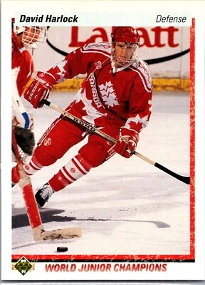1990-91 Upper Deck Hockey  - #470 David Harlock - Image 1 of 2