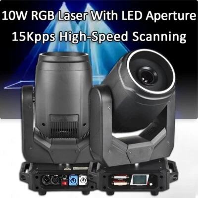 10W 3D Animation Moving Head DMX512 Sound/Auto Stage DJ Wedding Lighting - Image 1 of 4