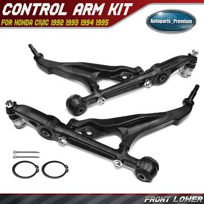 2x Front Lower Control Arms for Acura Integra 1994-2001 Honda Civic 1992-1995 - Image 1 of 4