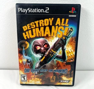 Destroy All Humans Sony PlayStation 2 PS2 2005 Complete Black Label NTSC - Picture 1 of 3