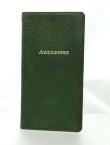 Address Book Pocket Size 3x6 Leather Cover Passwords Graphic Image Green - Picture 1 of 5