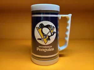 NHL Early 1970's Civic Arena Pittsburgh Penguins Insulated Strohs Mug - Picture 1 of 6