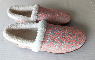TOMS женщин меха с подкладкой дом поскользнуться на туфли блеск туфли размер 10 EUC - Изображение 1 из 4