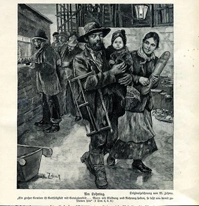 Am Lohntag -- W. Zehme -- aus 1908 -- - Picture 1 of 1
