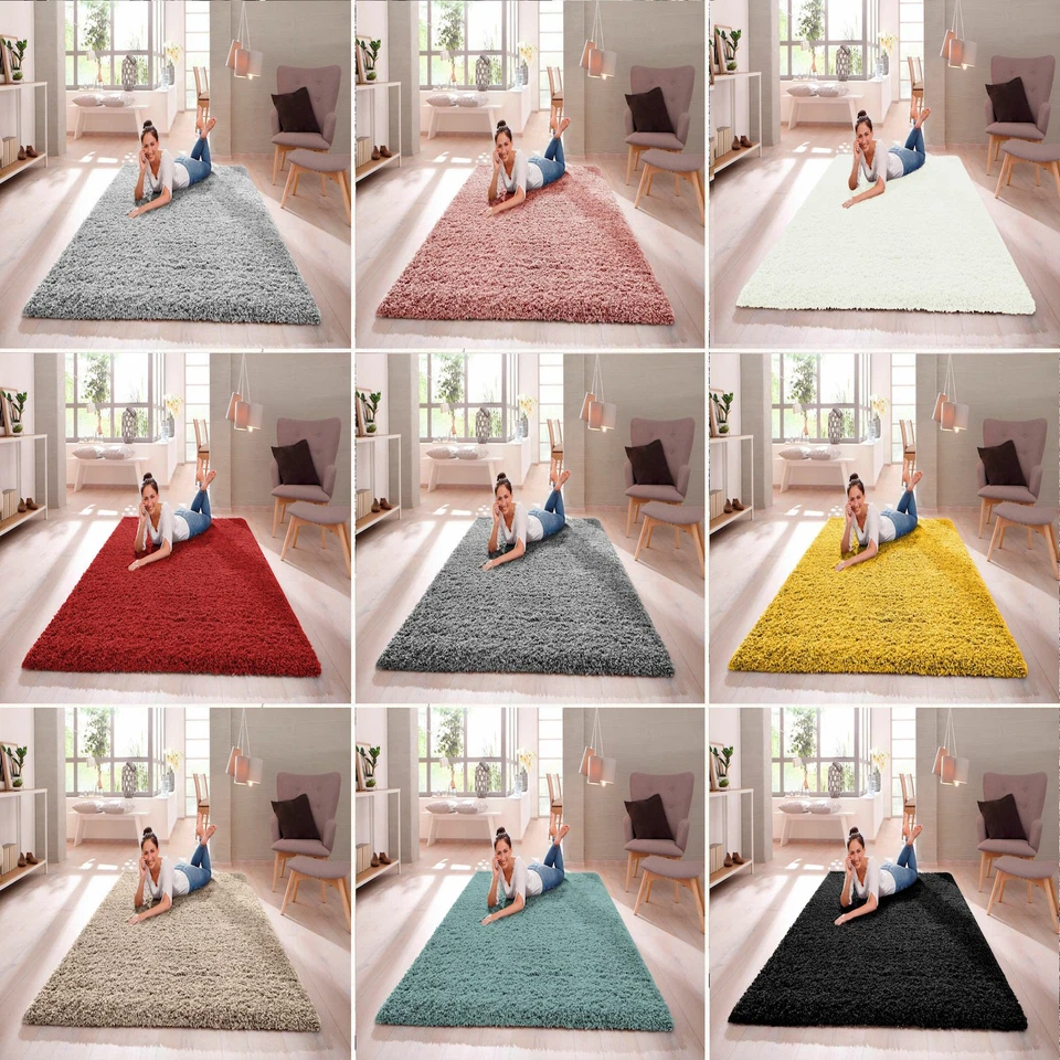 SHAGGY RUG 30mm HIGH PILE SMALL EXTRA LARGE THICK SOFT LIVING ROOM FLOOR BEDROOM - Image 1 of 1