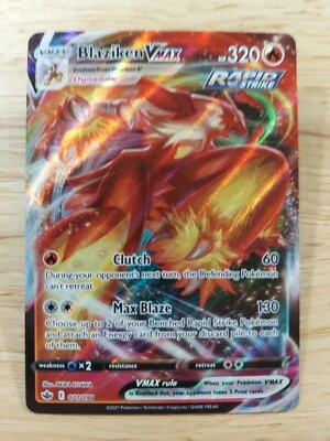 Blaziken Vmax 021/198 Chilling Reign NM Full Art Ultra Rare Pokemon Card - Image 1 of 2