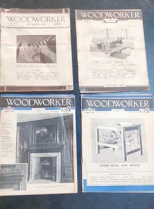 4X VINTAGE antique 1940s/50s Woodworker Magazines Booklet Journal carpentry set - Picture 1 of 19