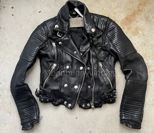 Burberry Brit Prorsum Leather Jacket Quilted Biker Moto 40 US 6 UK 8 Loseley XS - Picture 1 of 12