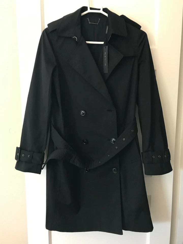 NEW ELIE TAHAR NATANIA COAT . COLOR: BLACK. SIZE: SMALL  MSR: $498 - Image 1 of 4