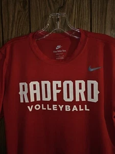 Nike Radford University Dri-Fit Small Womens Red Graphic Logo Tshirt NCAA - Picture 1 of 13