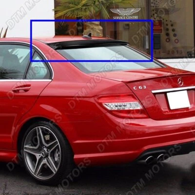 For 2008-2014 Mercedes C-Class Sedan W204 Carbon Fiber Rear Window Roof Spoiler - Image 1 of 4