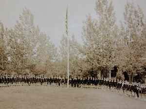 Vintage Summer Camp Trula Oxford Maine Photos Flag Raising Girls Cabin 1937 - Picture 1 of 6