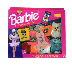 Vtg 1991 Barbie 6-FASHION GIFT SET "MICKEY'S STUFF" #692 Mattel Outfit Disney - Picture 1 of 6