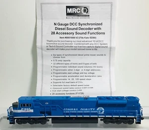 N SCALE KATO 176-5502 SD80 MAC CONRAIL QUALITY DCC/SOUND EQUIPPED LOCOMOTIVE - Picture 1 of 5