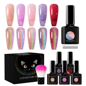 Cat Eye Gel Polish Set Long Lasting Gel Set UV LED Soak off Nail Polish Gel Set - Picture 1 of 12