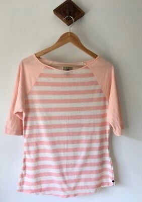 One Teaspoon Y2K Mujer’s Camiseta Rosa y Blanco Rayas con Mangas 1/2 Talla 8 Foto 1 de 4