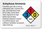 Panneau anhydre ammoniac chimique aluminium résistant aux intempéries 12" x 18" p00454