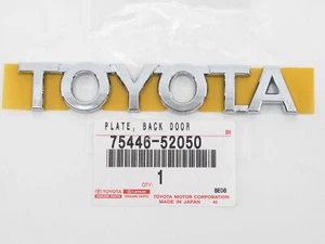 Genuine OEM Toyota 75446-52050 "TOYOTA" Rear Back Hatch Nameplate Emblem Badge - Picture 1 of 2