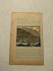 KP120) Ferrocarril Cruzando las Montañas Ratón Colorado Nuevo México 1890 Grabado - Imagen 1 de 2