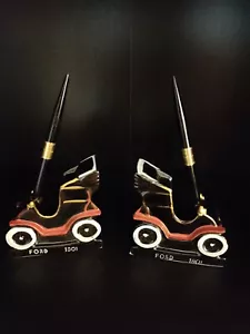 vintage pen holders ceramic 1901 ford made in japan 4x4” Desktop 2 Pens ,Holders - Picture 1 of 4